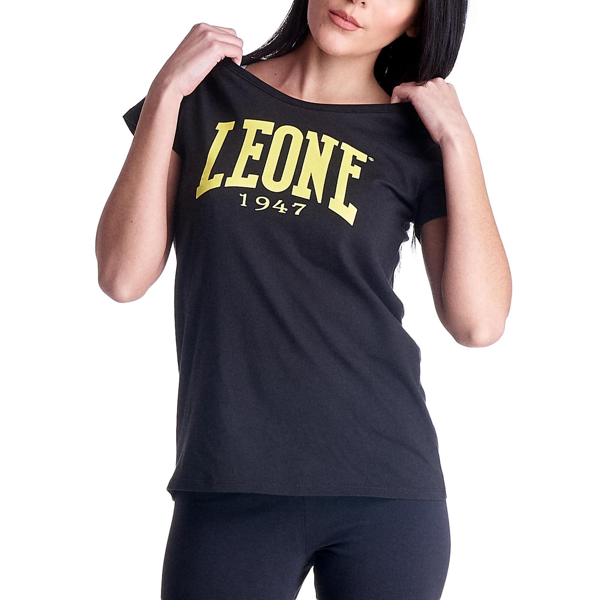 Camiseta de mujer de manga corta con gran logo Welcome Back