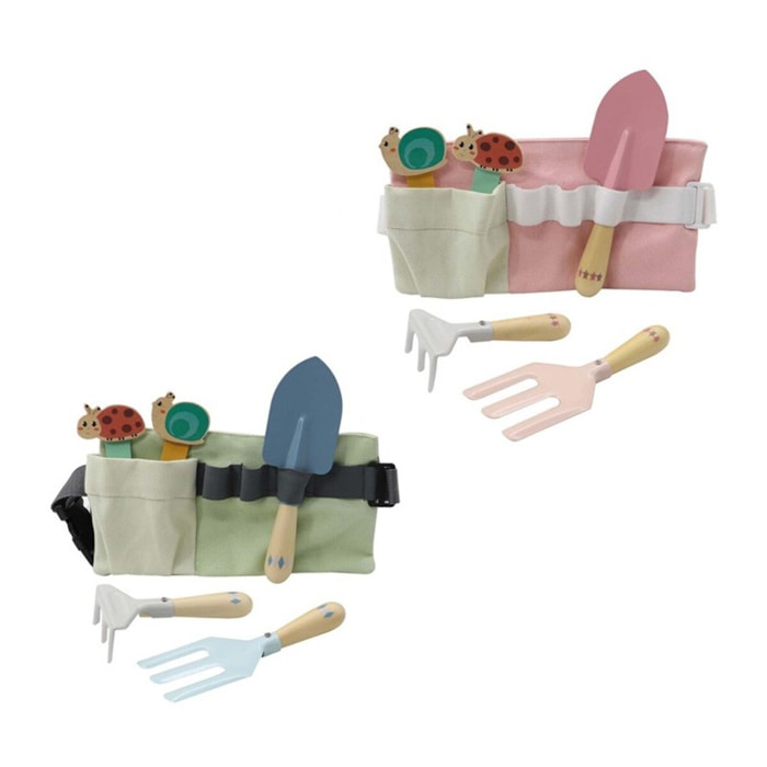 WOODEN GARDEN TOOL BELT PLAYSET - JUGUETE PARA EL JARDÍN