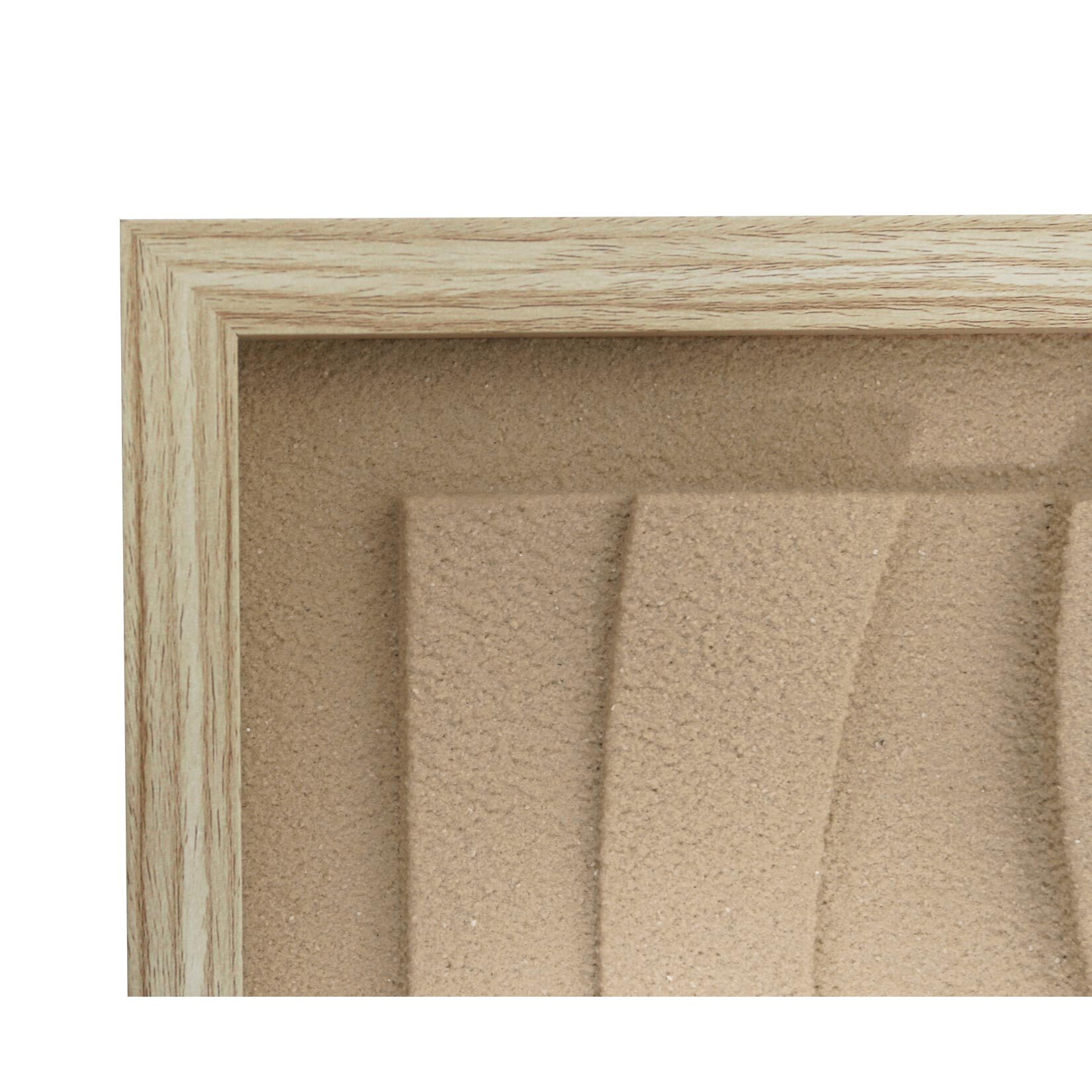 Cuadro Curves resina 3D texturizado beige 70x50x4 cm