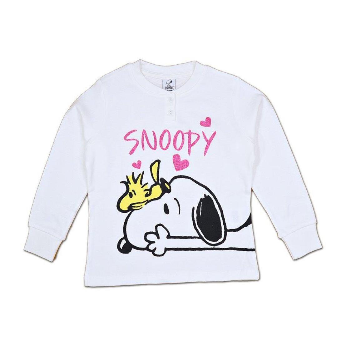 Pigiama Bambina Snoopy Fuxia Autunno Inverno Lei Snoopy Fuxia