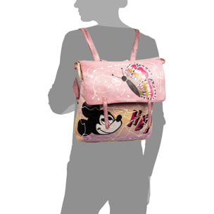 Antillo zaino donna. Pelle autentica finitura Sauvage dipinta a mano