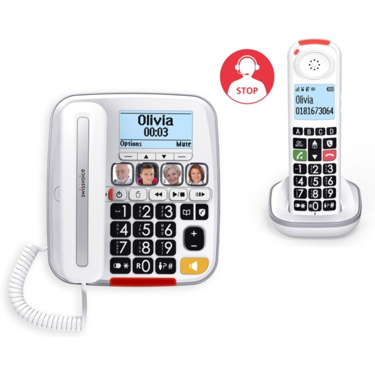 Téléphone filaire SWISSVOICE XTRA 3355 Combo Voice