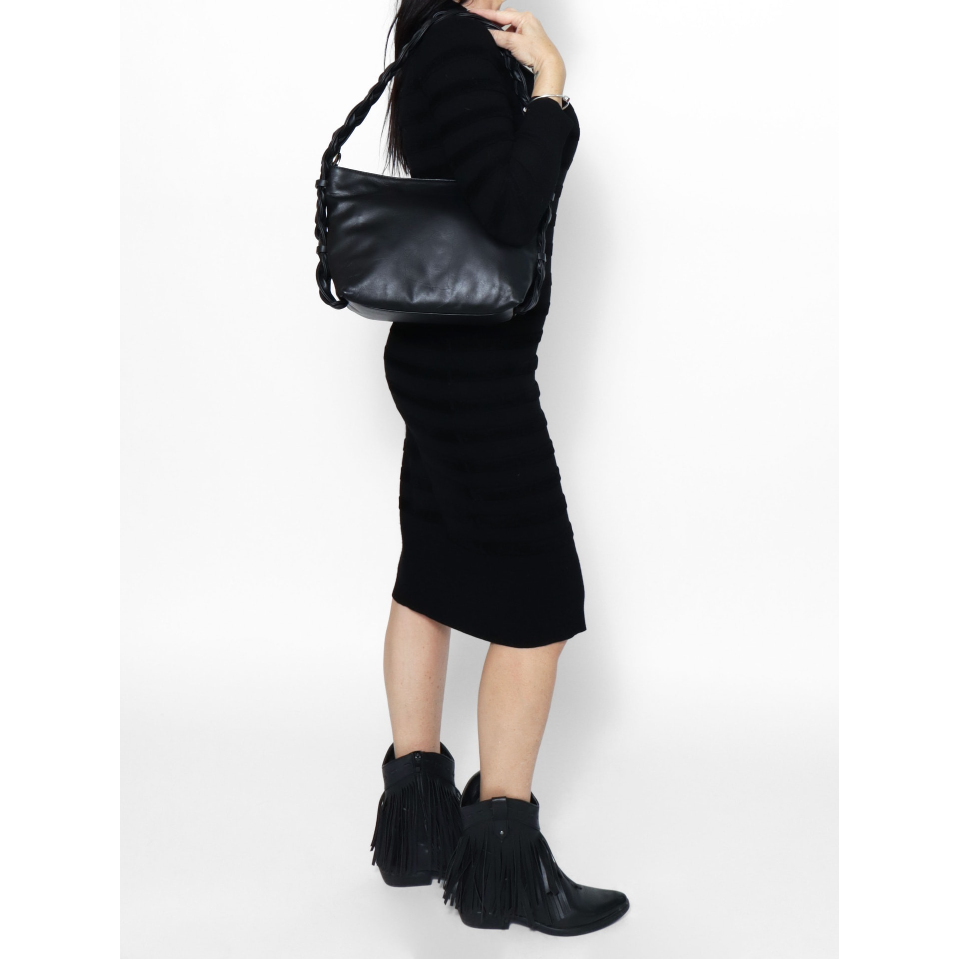 Borsa a spalla da donna - Modello Isara - Vera pelle - 26.0 x 22.0 x 9.0 cm