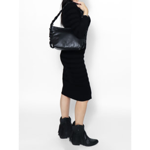 Borsa a spalla da donna - Modello Isara - Vera pelle - 26.0 x 22.0 x 9.0 cm