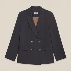 Oltre - Blazer doppiopetto con bottoni araldica - Grigio