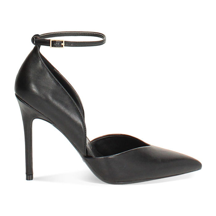 Décolleté Open Shank nera da donna con tacco 10,7 cm
