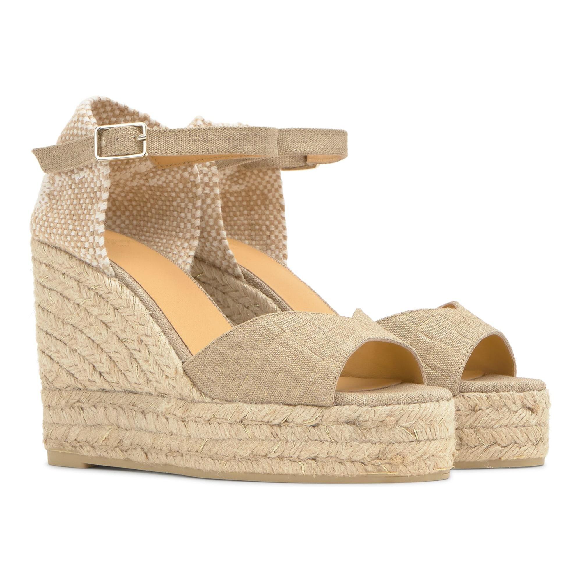 Sandalia Blaudi cuña de yute 11cm doble plataforma