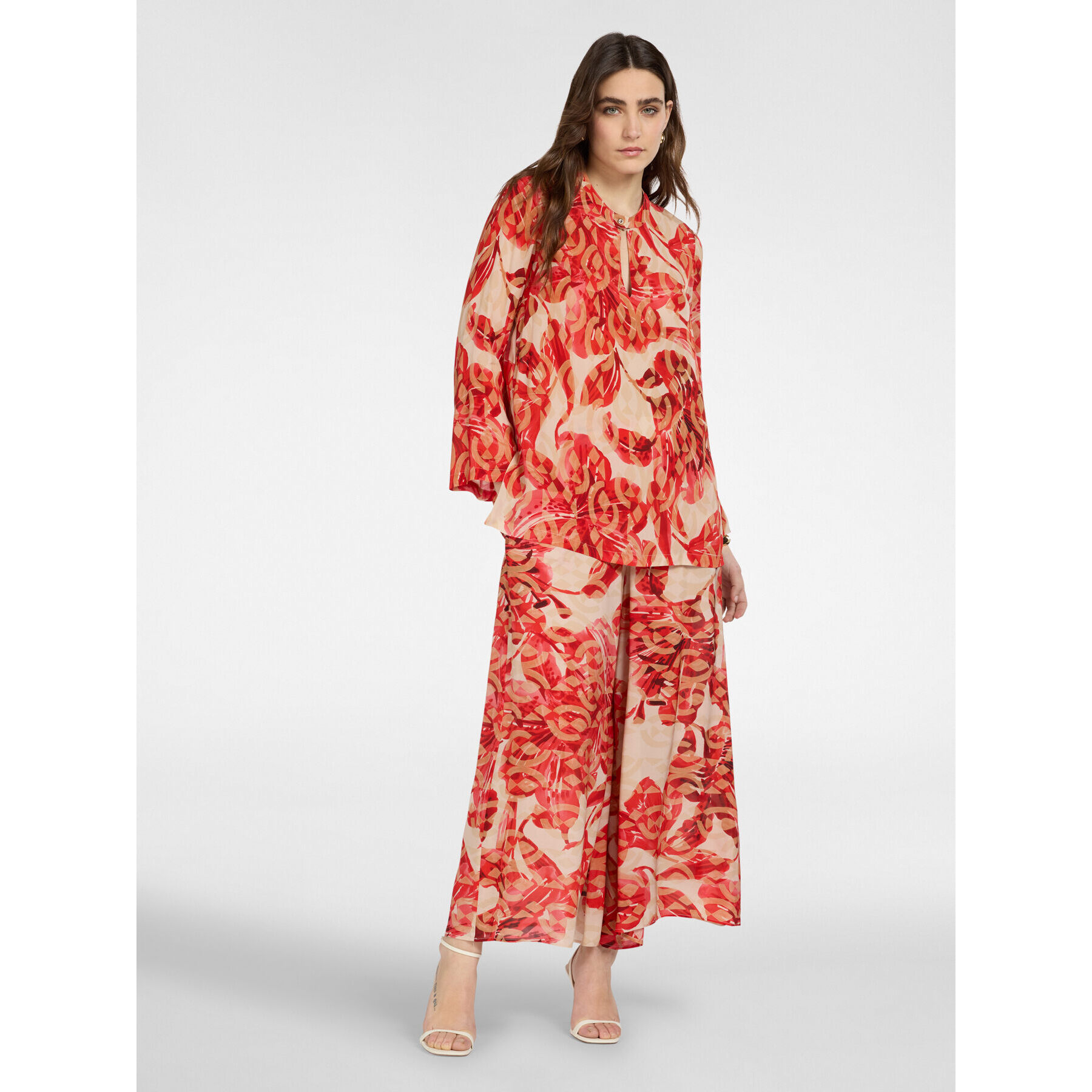 Elena Mirò - Blusa larga estampada - Rojo