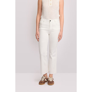 Kocca - Pantaloni cropped in cotone Donna, Tinta unita