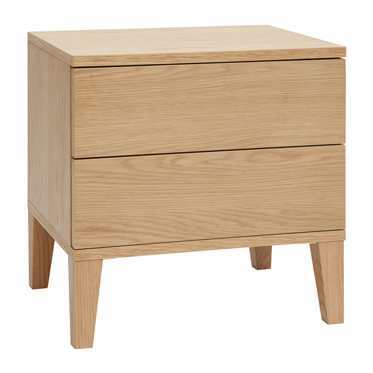 Tables de chevet avec rangements 2 tiroirs scandinave bois clair chêne (lot de 2) FREDDY