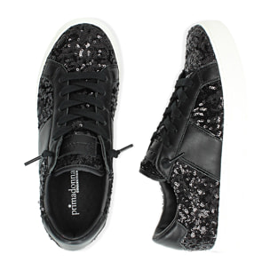 Sneakers nere con paillettes