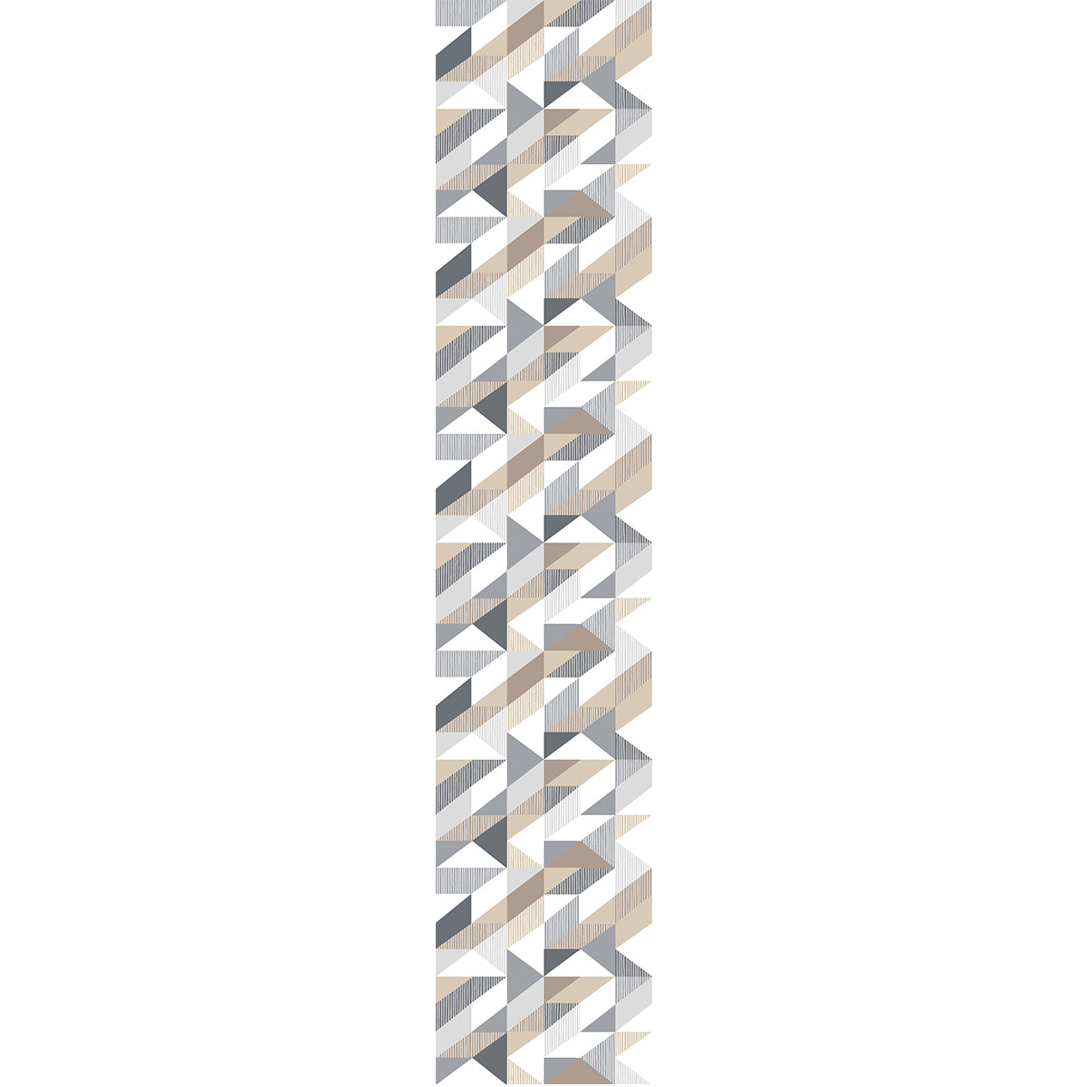 Papier peint intissé pré-encollé - SCANDINAVE GRAPHIQUE BRUN GRIS BLANC - 1 rouleau