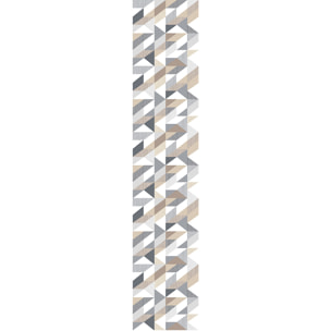 Papier peint intissé pré-encollé - SCANDINAVE GRAPHIQUE BRUN GRIS BLANC - 1 rouleau