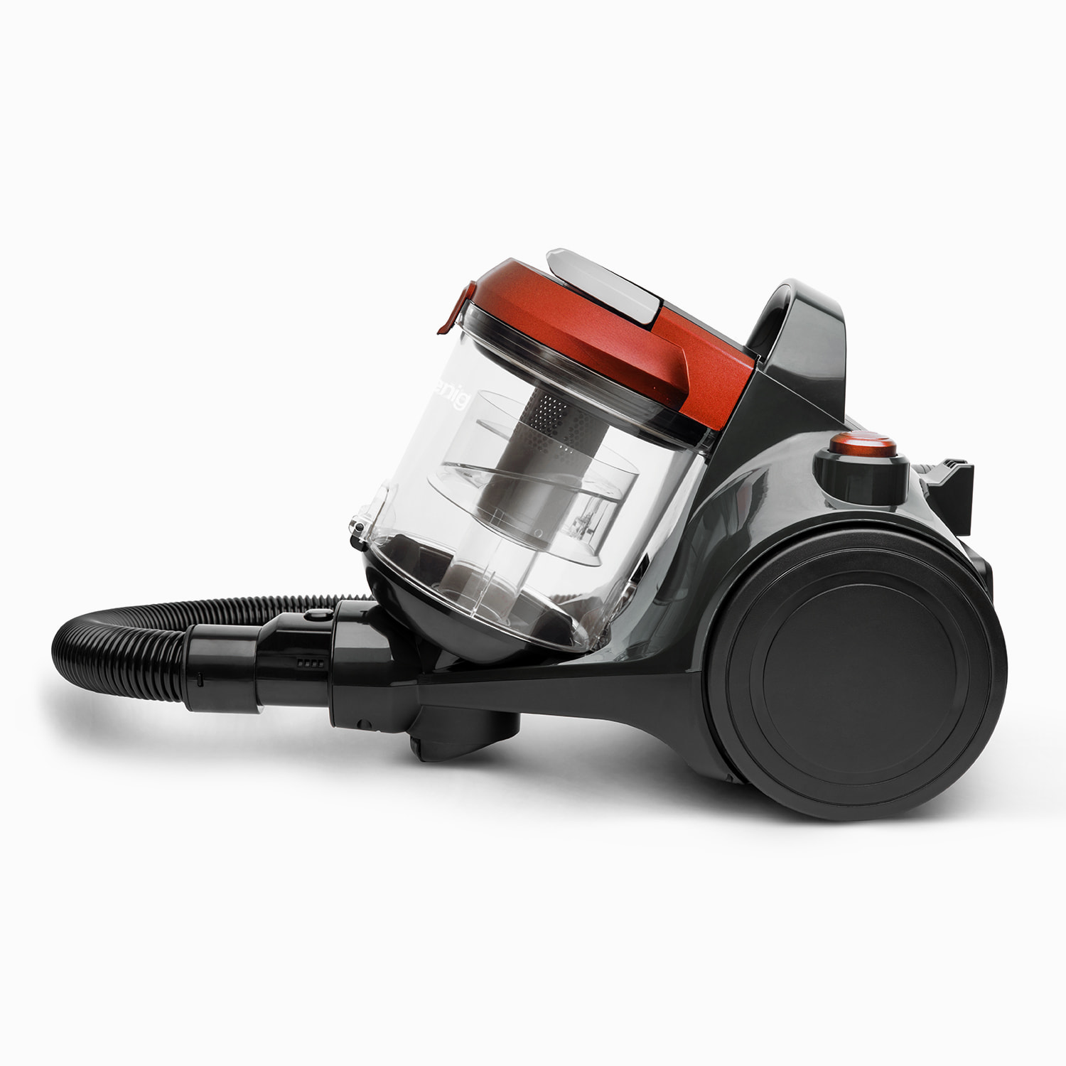 Aspirador ciclonico sin bolsa STC58 H.Koenig, cepillo para suelos duros y cepillo para alfombras y mascotas, filtro HEPA 12, 850W