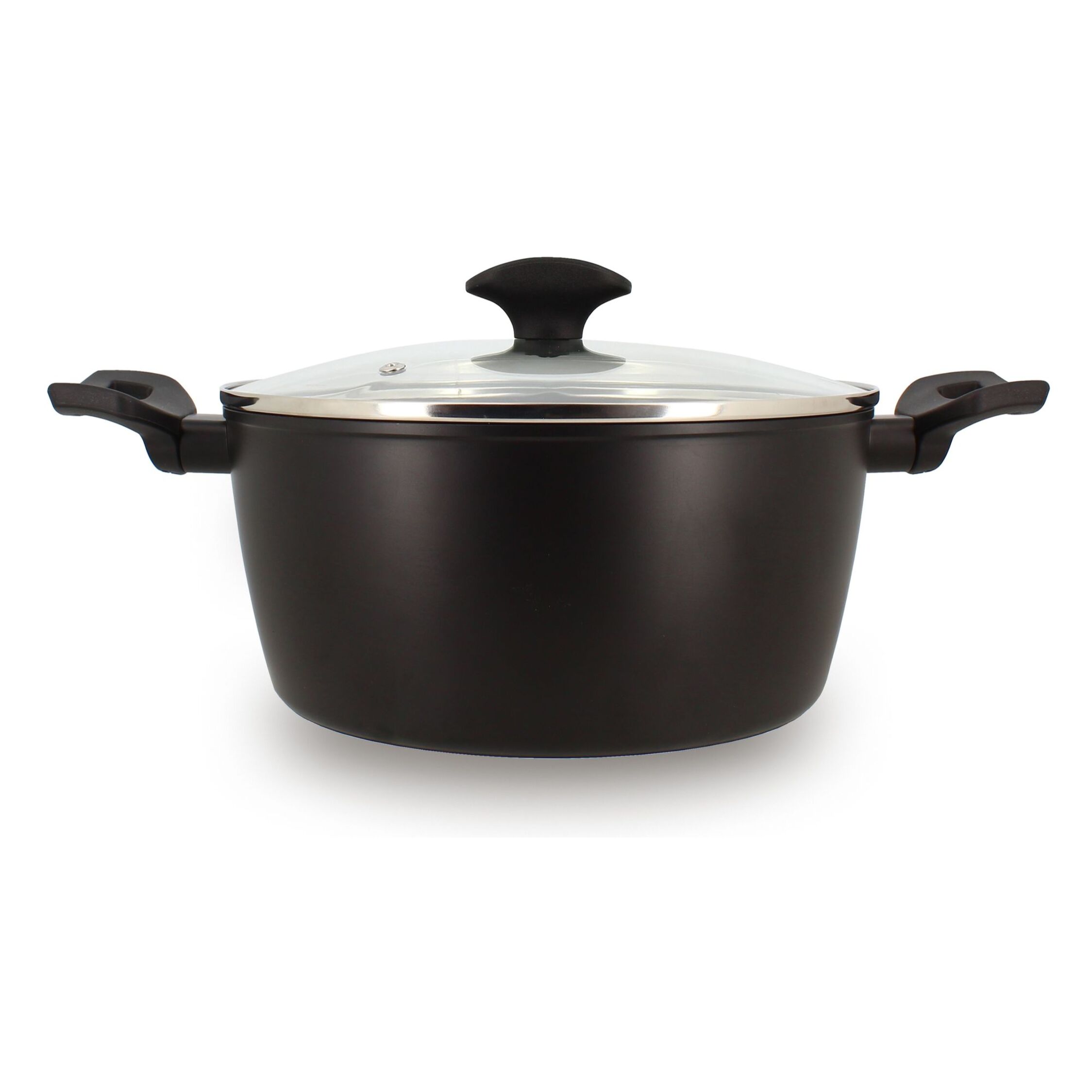 Faitout antiadhésif en aluminium noir 24cm - tous feux FIRST