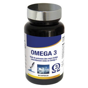 NUTRIEXPERT - Oméga 3 - Fonctionnement cérébral + cardiovasculaire - Riche en acides gras Oméga 3, EPA + DHA - Huile purifiée de poissons des mers froides - Cure 30 jours - Marque Française