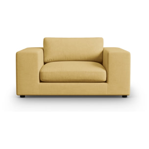 Canapé "Tendance" 1,5 place en tissu structurel jaune