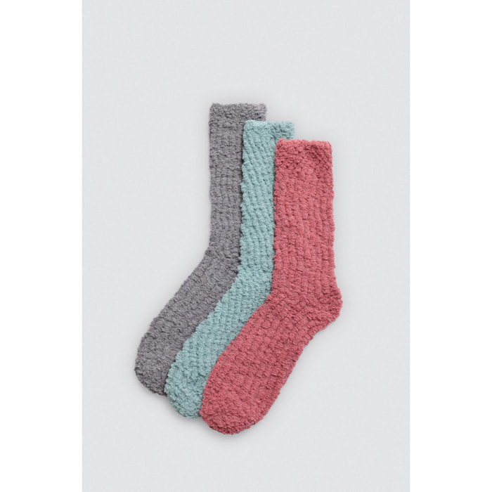 Confezione da 3 calzini da donna extra morbidi in diversi colori