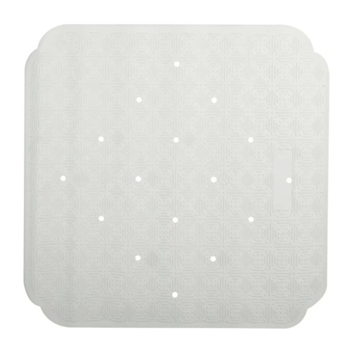 Tapis Fond de douche CAOUTCHOUC RUBY 53x53cm Blanc Spirella