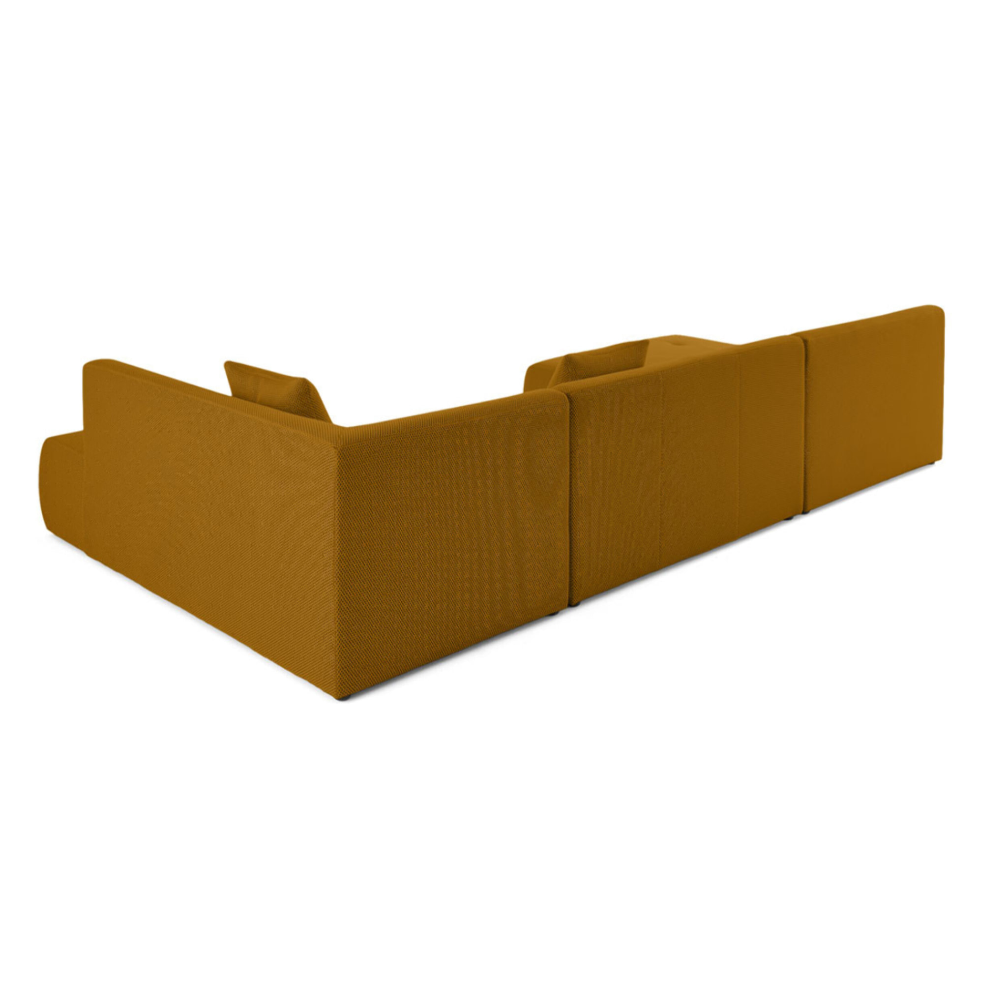 Onyx - canapé panoramique modulable d'angle droit - 7 places - en tissu mailles 3D - Jaune