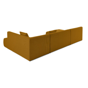 Onyx - canapé panoramique modulable d'angle droit - 7 places - en tissu mailles 3D - Jaune