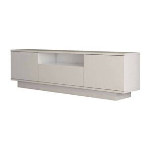 Mobile porta TV Dnicolin, Credenza da soggiorno, Armadio basso per TV, Base parete attrezzata, 160x30h45 cm, Bianco