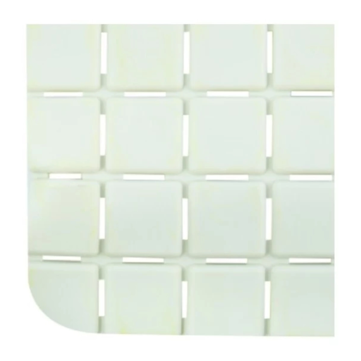 Tapis Fond de douche antidérapant Caoutchouc QUADRO 54x54cm Blanc MSV
