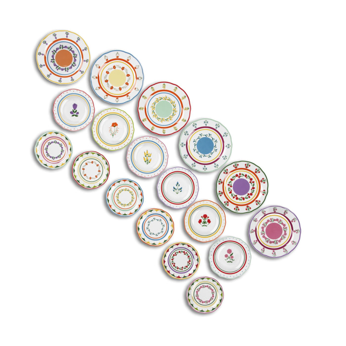 Servizio piatti 18 pezzi Excelsa Arles, porcellana multicolore