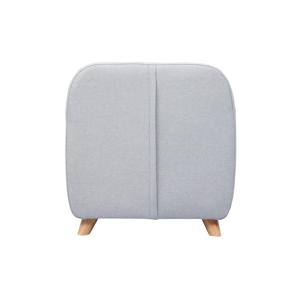 Fauteuil enfant scandinave en tissu gris clair et bois clair NORKID