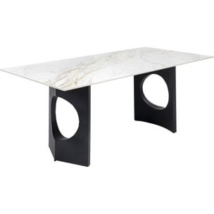 Table Eternity Oho blanche et noire 180x90cm Kare Design