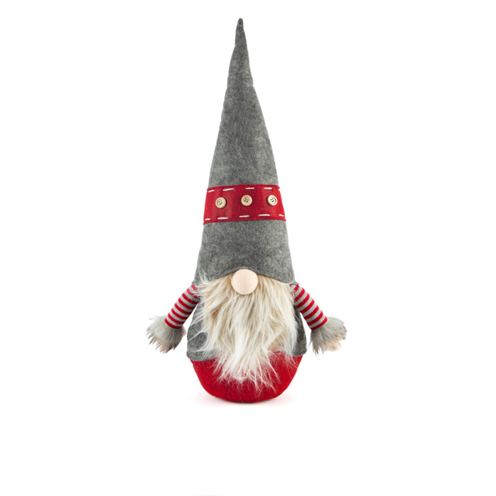 Gnome cale-porte avec barbe Excelsa – Gnomo, Polyester multicolore