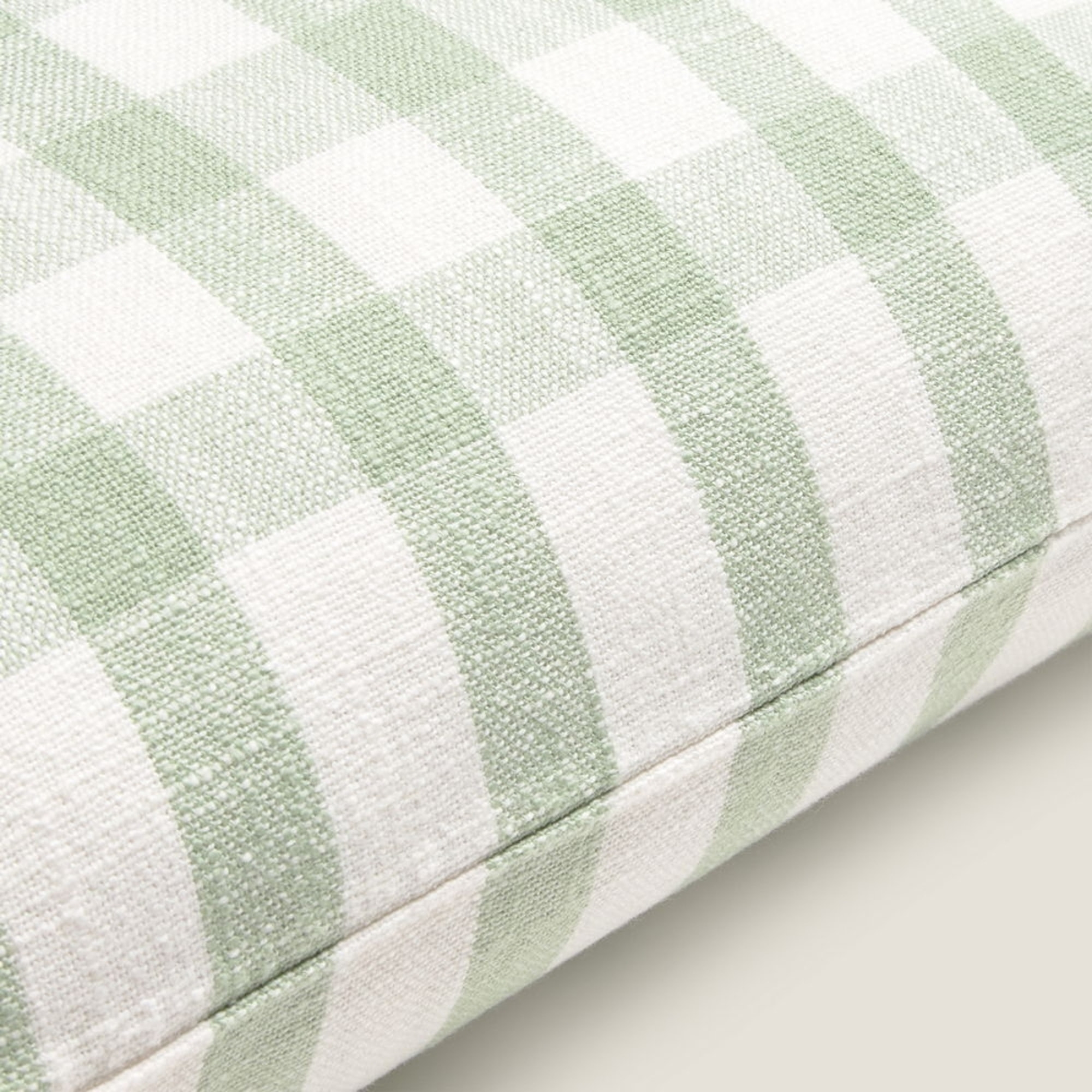 Funda de cojín algodón cuadros Soncuad color verde Algodón