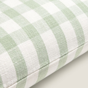 Funda de cojín algodón cuadros Soncuad color verde Algodón