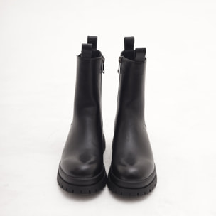 STIVALETTO ELASTICO E ZIP NERO