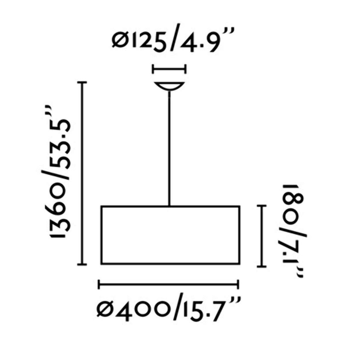 SEVEN 400 Lámpara colgante blanco