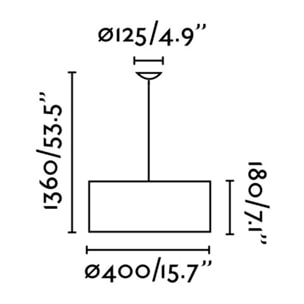 SEVEN 400 Lámpara colgante blanco