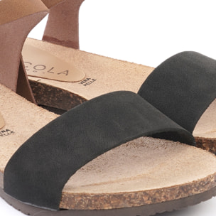 SANDALO BIO FLAT FASCIA NERO