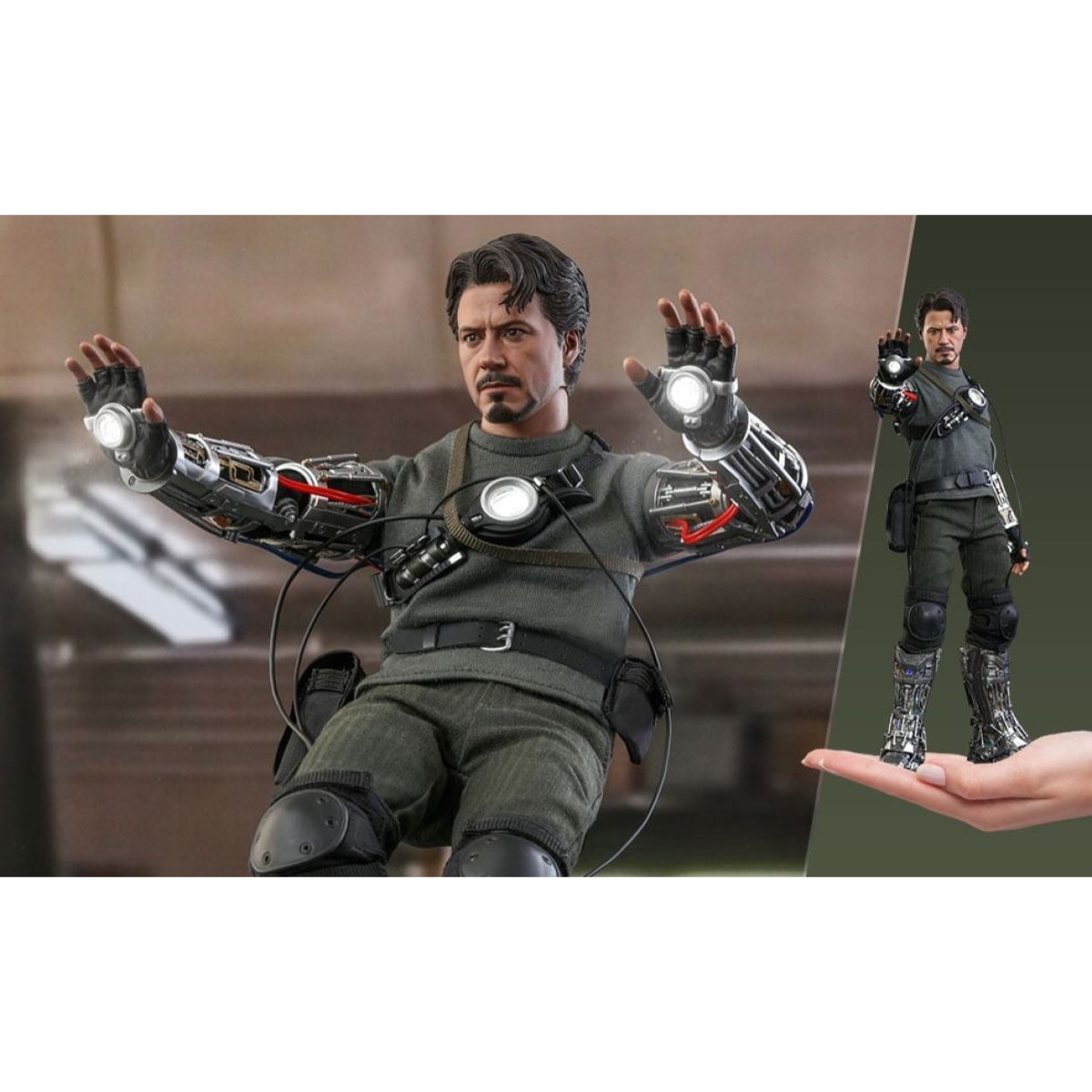 Iron Man Movie Masterpiece Action Figura 1/6 Tony Stark (mech Test Deluxe Version) 30 Cm Hot Toys