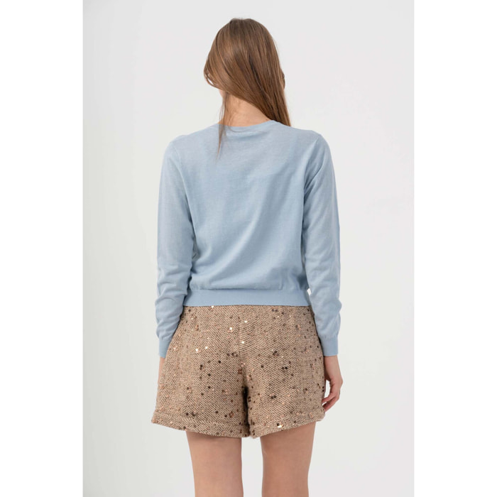 Kocca - Maglia cardigan con bottoni in nuance Donna