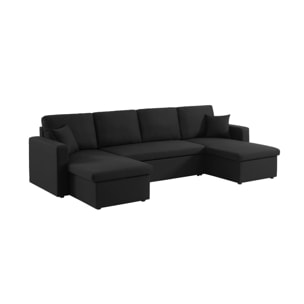 Canapé panoramique convertible 4 places tissu URBAN