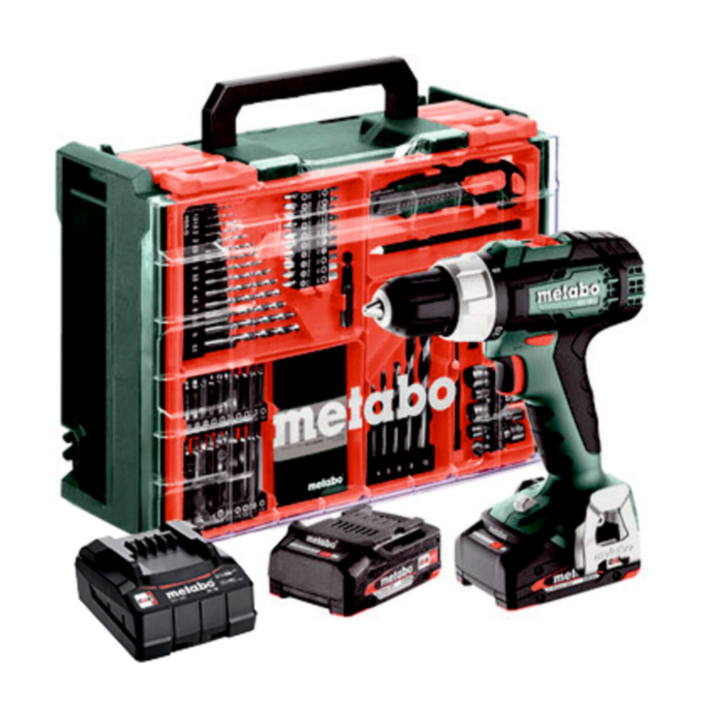 Perceuse-visseuse sans fil - BS 18 L Set - METABO - avec 2 batteries 18V2.0Ah - chargeur - coffret et accessoires - 614051710