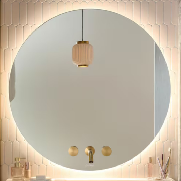 Miroir LED rond Grands Boulevards 3 trous