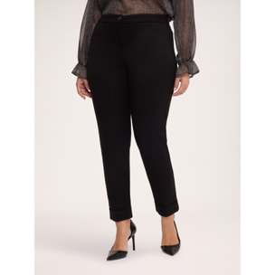 Fiorella Rubino - Pantaloni New York in Punto Milano - Nero