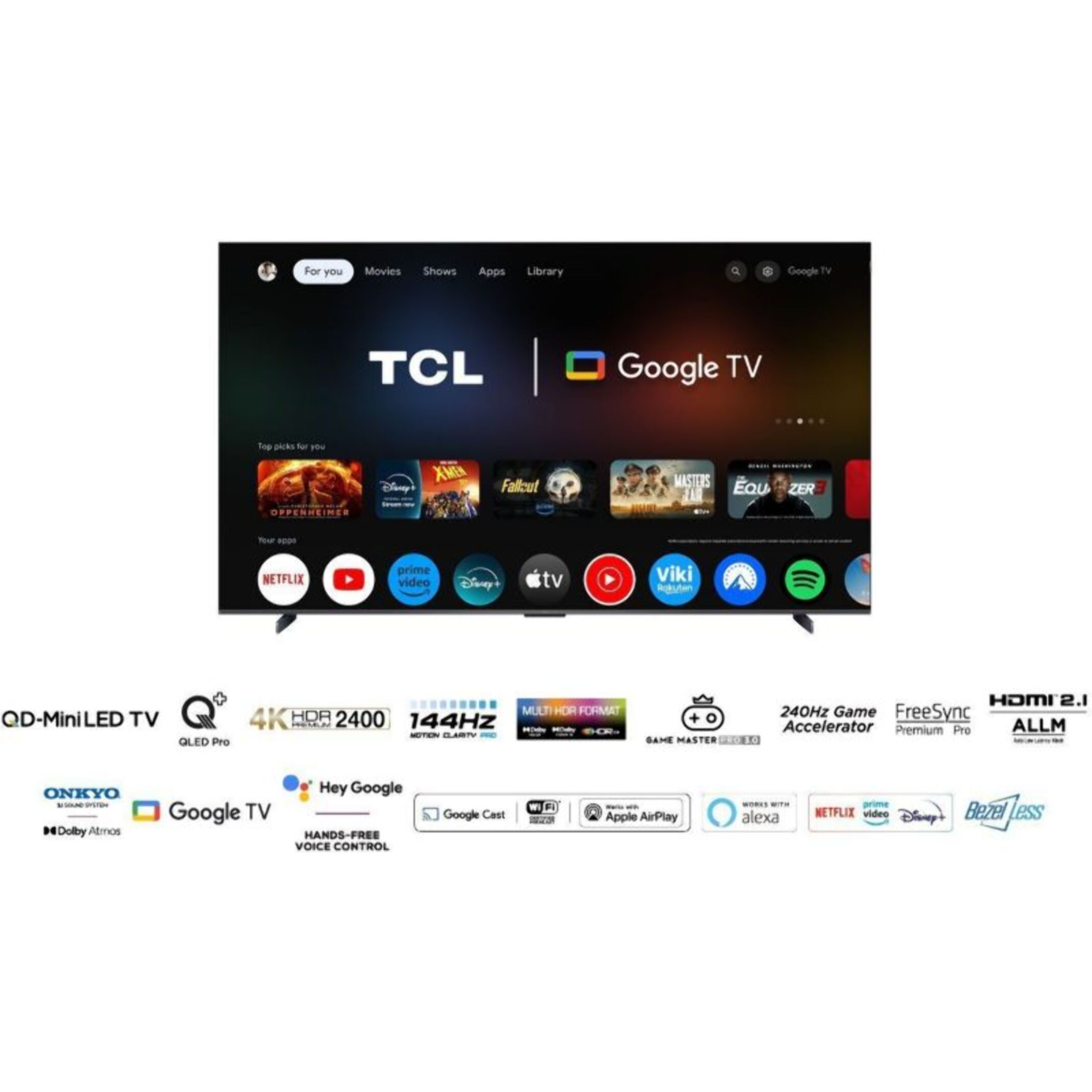 TV QLED TCL Mini LED 98MQLED85 2024