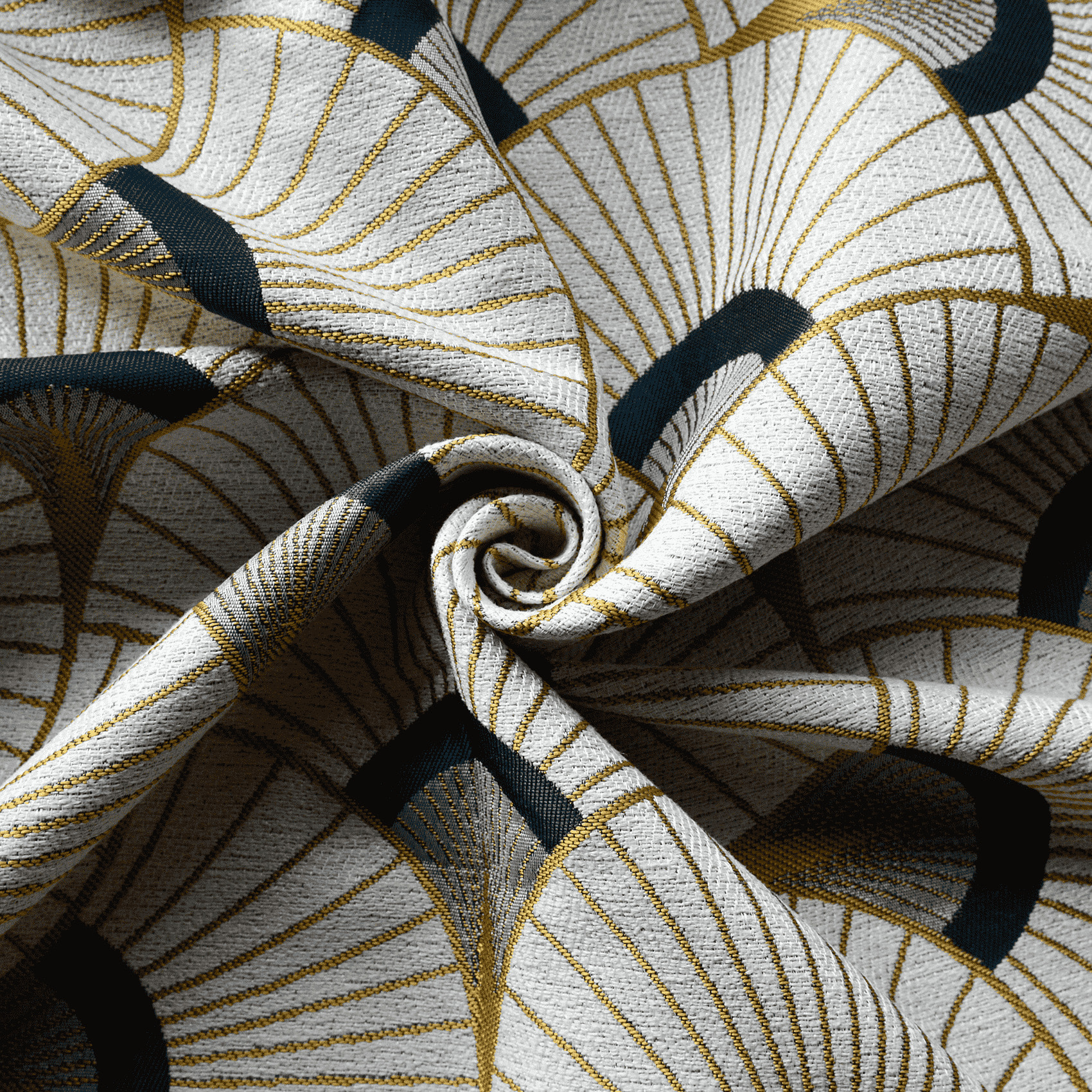 Tissus d'ameublement jacquard - Jaune Ocre