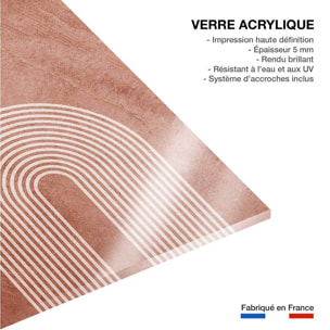 Tableau organique arche rose  Tableau plexiglas