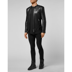 PHILIPP PLEIN Giacca da Moto in pelle ICONIC PLEIN