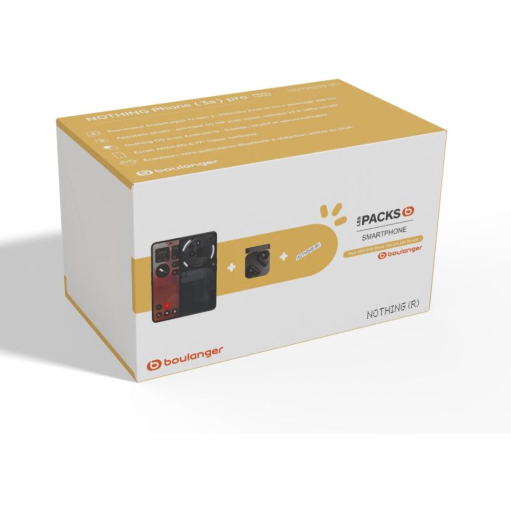 Smartphone NOTHING Pack Phone 3A Pro Noir 256Go+buds 2A