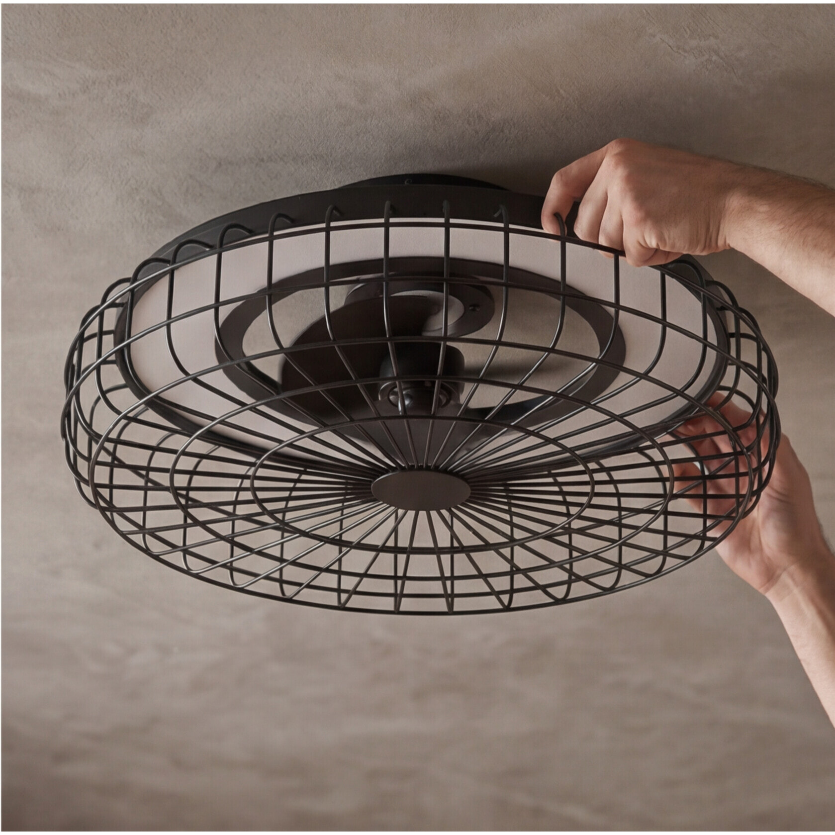 Forlight Merak - Ventilador de Techo con Lámpara LED sin Aspas. Ventilador de Plafón 6 Velocidades y Luz Regulable 2700-6000K