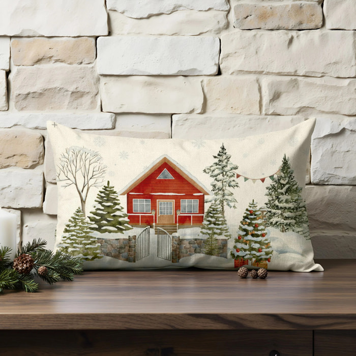 Housse de coussin 100% algodón Christmas House C 30x50 cm